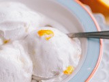 Coconut Sorbet with Orange Marmalade Swirl