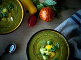 Creamy Heirloom Tomato and Avocado Gazpacho