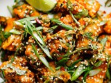 Crispy Tofu with Spicy Chili Crisp Peanut Sauce