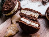 Eggnog and Gingerbread Ice Cream Cookie Sandwiches