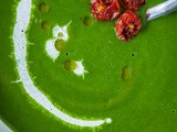 Fresh Spinach Soup with Minted Pea & Cilantro