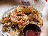 Fried Cauliflower Steaks with Honey + Hot Sauce