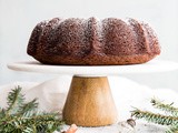 Gingerbread Bundt Cake with Eggnog Whipped Cream