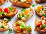 Greek-Style Potato Skins with Hummus