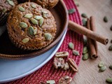 Healthy Pumpkin Carrot Pecan Muffins