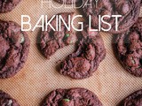 Holiday Baking List