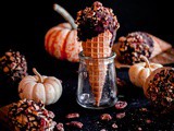 Homemade Candied Pecan Pumpkin Ice Cream Drumsticks