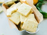 Lemon Basil Shortbread Cookies