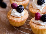 Mini Cornmeal Cakes with Whipped Mascarpone and Fresh Berries