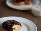 Olive Oil Doughnuts with Dark Chocolate Glaze & Sea Salt