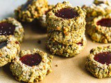 Pistachio Thumbprint Cookies with Jam