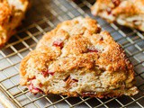 Rhubarb Scones with Orange Glaze