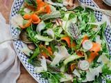 Shaved Vegetable Arugula Salad with Parmesan