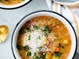 Slow Cooker Winter Vegetable Soup with Split Red Lentils