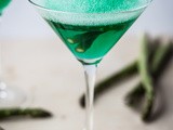 Sour Apple Martini with Asparagus Foam