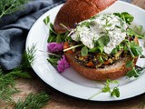 Wild Rice Veggie Burgers with Herbed Ricotta