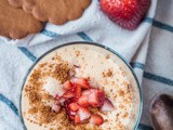 Zabaglione with Rhubarb, Strawberries, & Ginger Cookie Crumble