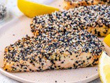 Air Fryer Salmon with Everything Bagel Seasoning