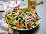 Healthy Tuna Pasta Salad Recipe (With Corn, Capers and Olives)