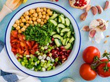 Mediterranean Chickpea Salad with Tahini Dressing