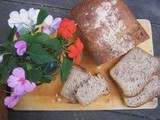 Cracked Wheat Walnut Bread and News of a Baby