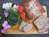 Cracked Wheat Walnut Bread and News of a Baby