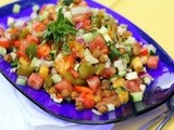 Israeli-Style Salad with Crispy Chickpeas