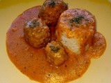 Meatballs in Creamy Tomato Sauce with Rice