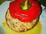 Stuffed Red Bell Peppers / Turkey Version