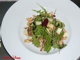 Risotto mit Champignons, getrockneten Tomaten und Rucola