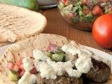 Beef Kofta with Tzatziki and Cucumber Tomato Relish #WeekdaySupper