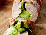 Broccoli Pesto and Cheese Stuffed Grilled Pork Tenderloin