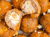 Cheese Stuffed Buffalo Chicken Meatballs