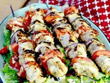 Chicken Kabobs with Greek Salad