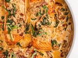 Creamy Keto Tuscan Salmon