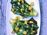 Grilled Baby Romaine Lettuce with Parmesan Vinaigrette