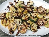 Grilled Veggies with Garlic Balsamic Reduction