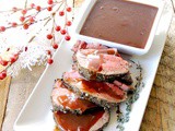 Herbed Beef Tenderloin with Port Wine and Cranberry Sauce #SundaySupper #RoastPerfect