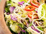 Keto Asian Rainbow Noodle Salad