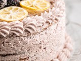 Keto Lemon Cake with Blackberry Mascarpone Frosting