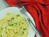 Lightened-Up Fettuccine Alfredo #SundaySupper