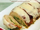 Pesto Stuffed Chicken Parmesan Meatloaf