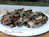 Pork Chops with Mushrooms, Shallots, and White Wine Gravy
