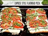 Roasted Garlic Caprese Style Flatbread Pizza