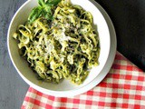 Roasted Sweet Potato Noodles with Pesto