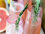 Rosemary Pink Grapefruit Mimosas