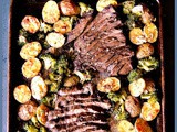 Sheet Pan Steak with Potatoes and Broccoli