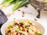 Shrimp Fried Cauliflower Rice with Bacon