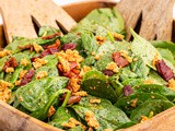 Spinach Salad with Hot Bacon and Tomato Vinaigrette