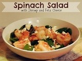 Spinach Salad with Shrimp and Feta Cheese
